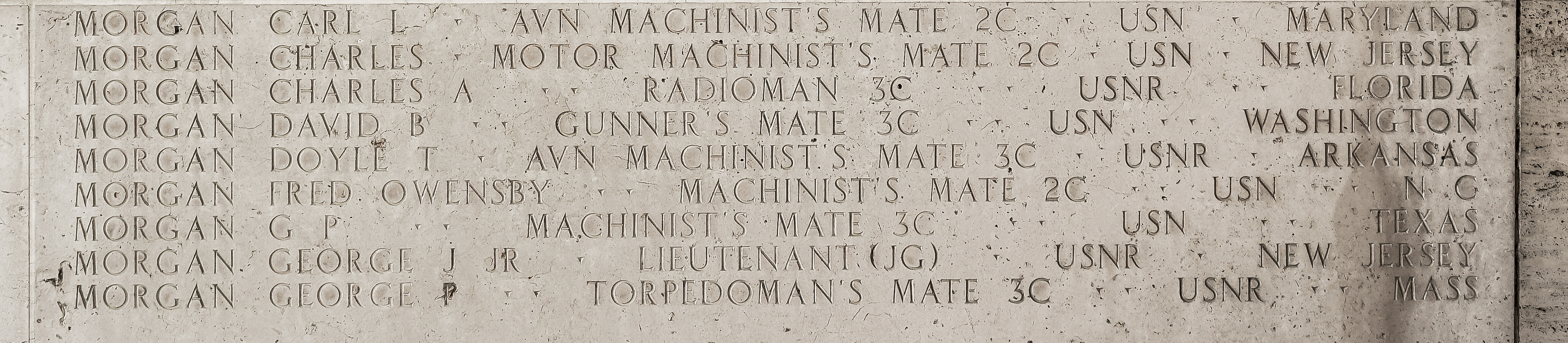 Carl L. Morgan, Aviation Machinist's Mate Second Class